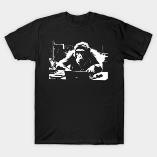 monkey at the computer T-Shirt